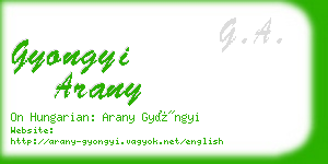 gyongyi arany business card